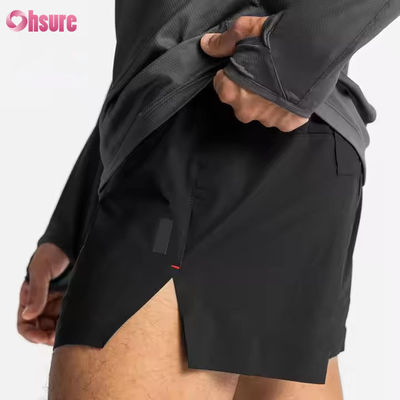 Custom Zipper Pockets Elastic Waist Sports Active Wear Mens Jacquard Print Workout Running Gym Shorts