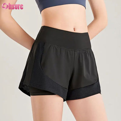 Women's High Waist Seamless Fitness Workout Shorts Breathable Sports Running Training Jogging Shorts Wholesale