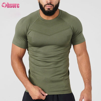 Customized Polyester Short Sleeve Lightweight Quick Drying Suitable for Running Fitness Men's Compression Muscle Fitness T-shirt