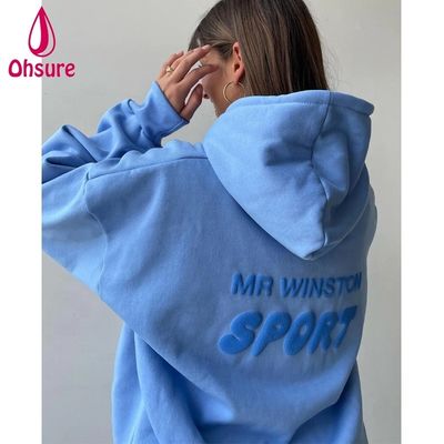 Custom Logo Custom Plain Hoodies Street Wear Hoodie Casual Winter Clothes Print Heavy Weight Cotton for Women Short