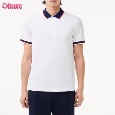 Men's Premium Raglan for Polo Shirt Regular Fit Sporty Style with Double Contrast Collar Knitted Fabric