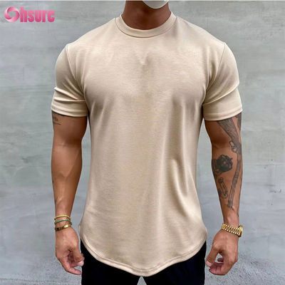 High Elastic Cotton Training Loose Fit Muscle Men's Fitness Sports T-shirt Gym T-shirt Screen Printing Relaxed Fit t Shirt