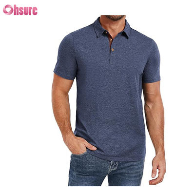 45%Bamboo 46%Polyester 9%Spandex Antibacterial Deodorant Quick-dry Fabric Customize Printed  Long or Short Sleeves Polo Shirt