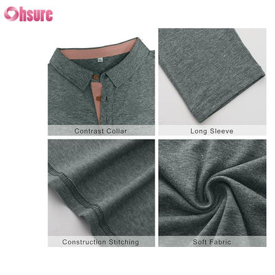 45%Bamboo 46%Polyester 9%Spandex Antibacterial Deodorant Quick-dry Fabric Customize Printed  Long or Short Sleeves Polo Shirt