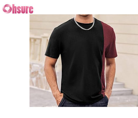 High Quality Contrast Panel T-shirt Custom Printed logo T-shirt Easy Wear Fashion T-shirt