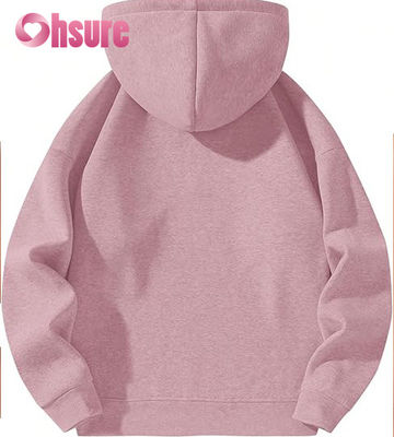 Women's High Quality Fleece Quarter Hoodie with Custom Logo Long Sleeve and Warm Color Letter Printing for Autumn