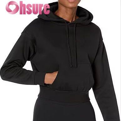 Women's Loose Wear 100% Cotton Sports Top Crew Neck Sweatshirt Customized Pattern Anti-Wrinkle Eco-Friendly Front