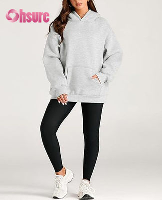 Customized Oversize Women's Sport Pullover Hoodie Casual Winter Sweatshirt in Plus Size for Running Sportswear