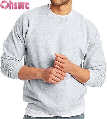 Men's Basic Crewneck Sweatshirt | Plain Pullover Fleece | Custom Logo OEM
