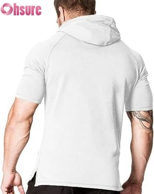 Men's Short Sleeve Hoodie  Casual Pullover Hooded T-shirt OEM ODM Manufacturer