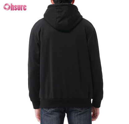 Men's XL Custom Design Heavyweight Quarter Zip Hoodie 100% Cotton French Terry Crew Neck Sweatshirt Winter Style Hooded Solid