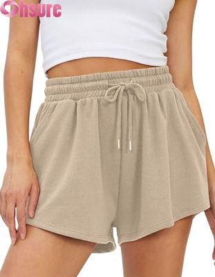 Women's High Waist Quick-Drying Sports Shorts Breathable Skorts with Pockets for Running Exercise Fashionable Pattern Decoration