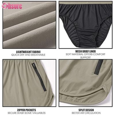 Fitness Breathable Sweat Shorts Men Athletic Jogger Short  Nylon Polyester Gym Shorts