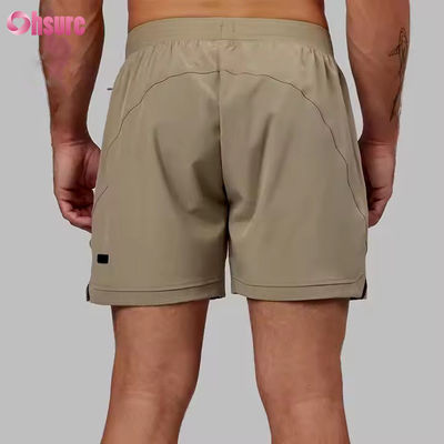 Custom High Quality Nylon Spandex Split Hem 5 in 2 in 1 Athletic Workout Sports Gym Shorts for Men