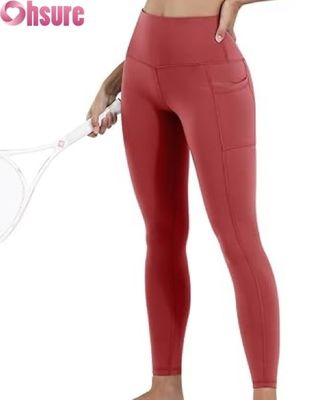 Women's High-Waisted Tummy Control Yoga Leggings with Elastic Waist Closure and Pockets Workout Pants