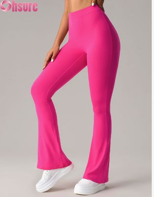 2025 Wholesale Women's Naked Feeling Yoga Pants High Waisted Butt Lift Flared Leggings for Gym Dance