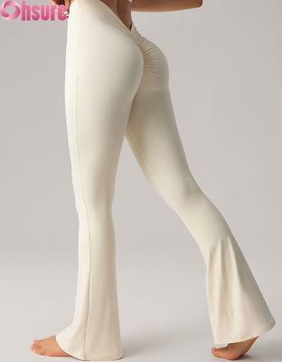 2025 Wholesale Women's Naked Feeling Yoga Pants High Waisted Butt Lift Flared Leggings for Gym Dance