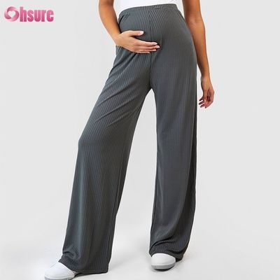 Track Pants Fabric Gym Clothing Straight Loose Jogger Pants Women Straight Pregnant Jogging Sweatpants Knitted Fabric Casual