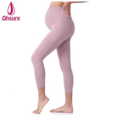 Soft Nylon Pregnant Women Maternity Leggings Women Active Leggings Women Pants Pregnant Leggings