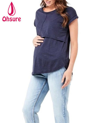 Eco Friendly Bamboo Breastfeeding Nursing Top Sustainable Maternity t Shirt