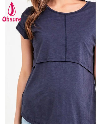 Eco Friendly Bamboo Breastfeeding Nursing Top Sustainable Maternity t Shirt