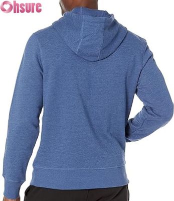 Men's Casual Solid Color Long Sleeve Pullover Hoodie with Drawstring Sports Pocket Customized Fashion Sweatshirt