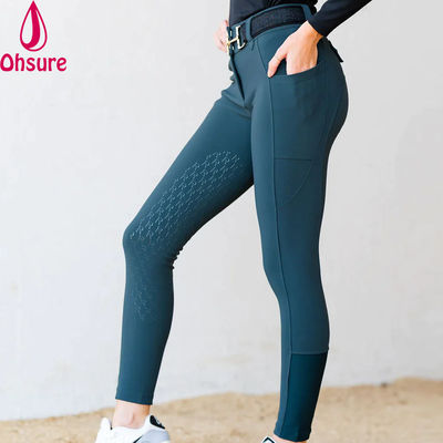 Equestrian Custom Silicone Logo Full Seat Horse Riding Tights Leggings Women Sports Riding Breeches