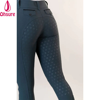 Equestrian Custom Silicone Logo Full Seat Horse Riding Tights Leggings Women Sports Riding Breeches
