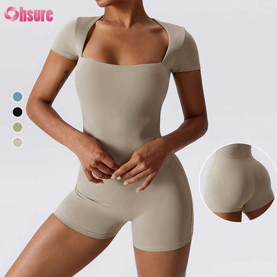 Solid Color High Quality Gym Sports Suit for Women Soft and Comfortable Knitting Fabric Casual Style above Knee Length Top