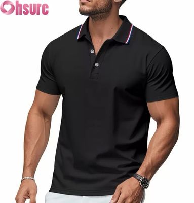 OEM Custom Logo Printing Men's for Polo Shirts Summer Office Gym Work Clothes Casual Blank Printed XS-2XL Solid Pattern Knitted