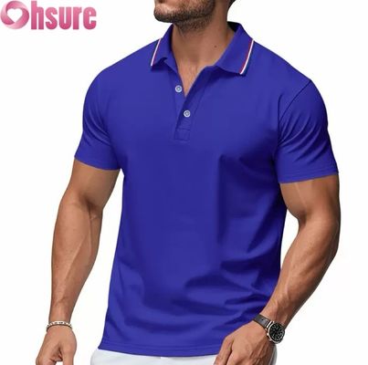 OEM Custom Logo Printing Men's for Polo Shirts Summer Office Gym Work Clothes Casual Blank Printed XS-2XL Solid Pattern Knitted