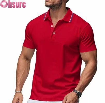OEM Custom Logo Printing Men's for Polo Shirts Summer Office Gym Work Clothes Casual Blank Printed XS-2XL Solid Pattern Knitted