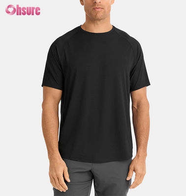 Custom Men's Gym t Shirt Quick Dry Training Top Breathable Raglan Sleeve Lightweight Polyester Spandex-300gsm Fabric