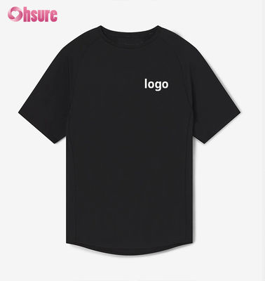Custom Men's Gym t Shirt Quick Dry Training Top Breathable Raglan Sleeve Lightweight Polyester Spandex-300gsm Fabric