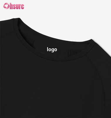 Custom Men's Gym t Shirt Quick Dry Training Top Breathable Raglan Sleeve Lightweight Polyester Spandex-300gsm Fabric