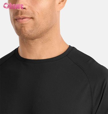 Custom Men's Gym t Shirt Quick Dry Training Top Breathable Raglan Sleeve Lightweight Polyester Spandex-300gsm Fabric