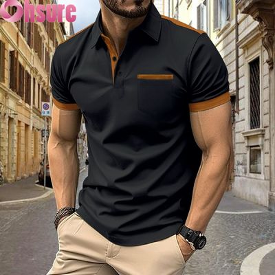 OEM Custom Logo Printing Men's for Polo Shirts Summer Office Gym Work Clothes Casual Blank Printed XS-2XL Solid Pattern Knitted