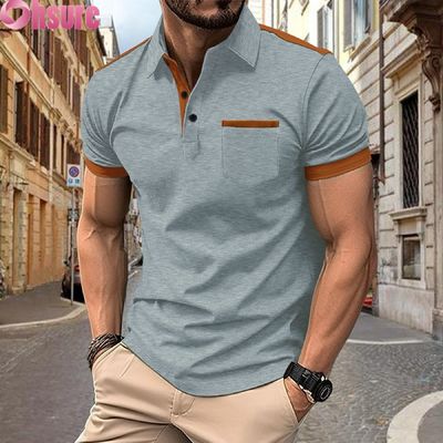 OEM Custom Logo Printing Men's for Polo Shirts Summer Office Gym Work Clothes Casual Blank Printed XS-2XL Solid Pattern Knitted