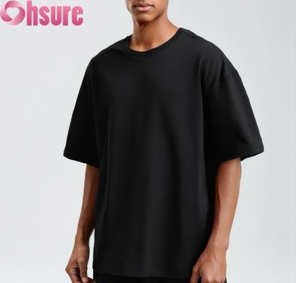 2025 Men's Premium Cotton T-Shirt Casual Regular Fit Soft Breathable Solid Pattern Knitted Fabric Bulk Wholesale