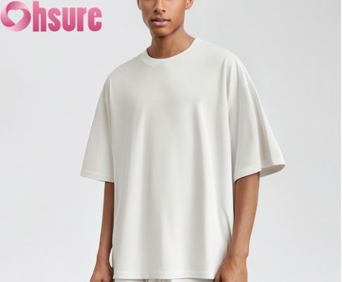 2025 Men's Premium Cotton T-Shirt Casual Regular Fit Soft Breathable Solid Pattern Knitted Fabric Bulk Wholesale