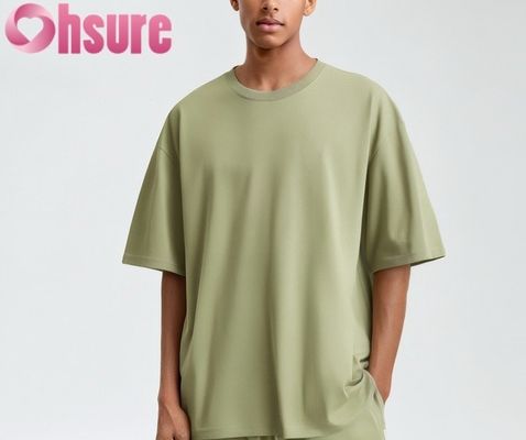 2025 Men's Premium Cotton T-Shirt Casual Regular Fit Soft Breathable Solid Pattern Knitted Fabric Bulk Wholesale