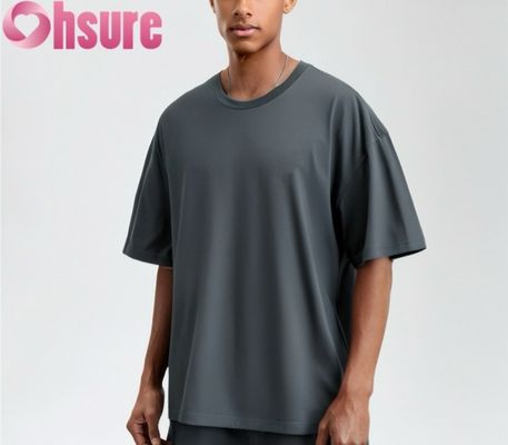 2025 Men's Premium Cotton T-Shirt Casual Regular Fit Soft Breathable Solid Pattern Knitted Fabric Bulk Wholesale
