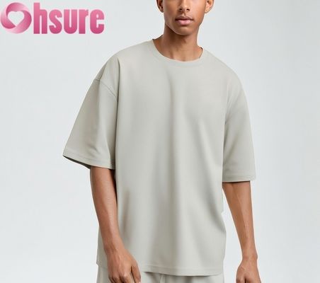 2025 Men's Premium Cotton T-Shirt Casual Regular Fit Soft Breathable Solid Pattern Knitted Fabric Bulk Wholesale