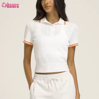 Custom Logo Breathable Golf Short Sleeves Pickleball Cotton Tennis Polo Tops T Shirts for Women Activewear Manufacturer
