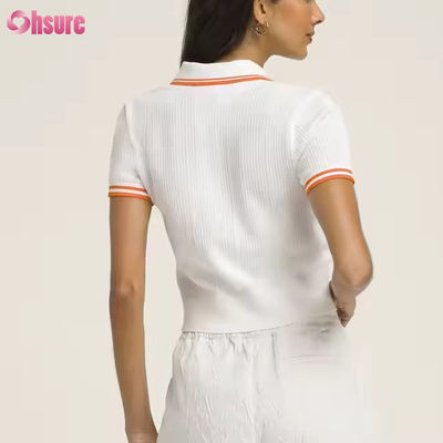 Custom Logo Breathable Golf Short Sleeves Pickleball Cotton Tennis Polo Tops T Shirts for Women Activewear Manufacturer