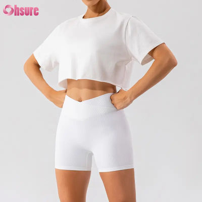 Custom Oversize Sport Crop Top Women T-Shirt New Arrival Soft Quick Dry Lightweight Women Dance Running Short Sleeve Top