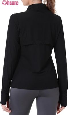 Running Jackets for Women, Full Zip Workout Jacket Athletic Gym Sports Jacket with Zipper Pockets