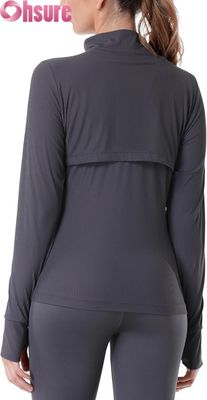 Running Jackets for Women, Full Zip Workout Jacket Athletic Gym Sports Jacket with Zipper Pockets