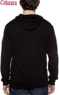 Custom Men's Sport Hoodie Winter Warm Pullover with Zipper and Printed Design