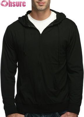 Custom Men's Sport Hoodie Winter Warm Pullover with Zipper and Printed Design